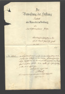 Baden,Brief Der Freiburger Münsterstiftung,Marken Abgefallen   (240) - Brieven En Documenten
