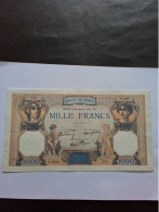 1000 FRANCS CERES ET MER URE TYPE 1927 MODIFIE - 1 000 F 1927-1940 ''Cérès E Mercure''