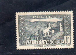 1932 Andorra Fr. - Chiesa Meritxell - Usados