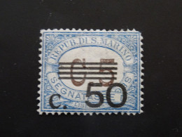 SAINT -MARIN  1940 Neuf* TAXE  Surchargé - Postage Due