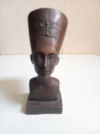 Reproduction En Bronze Statuette NEFERTITI Reine D'Egypte Hauteur 11,5 Cm - Bronces