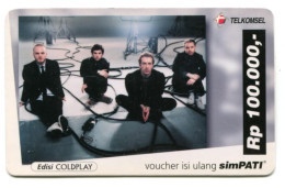 Indonesia Prepaid Card Telkomsel Coldplay - Indonesia