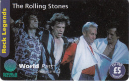 The Rolling Stones - World Telecom Prepaid Phone Card - Muziek