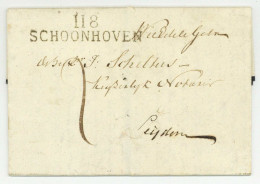 118 SCHOONHOVEN 1812 Departement Conquis Blanckert Scheltus - 1792-1815: Conquered Departments