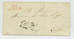 124 AURICH Ostfriesland Autograph Präfekt Ems-Oriental Jeannesson (1779-1864) 1812 Departement Conquis - 1792-1815 : Departamentos Conquistados