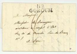 119 GORCUM Departement Conquis 1813 LAS Godeau D'Entraigues (1785-1856) Sous Prefet - 1792-1815 : Departamentos Conquistados