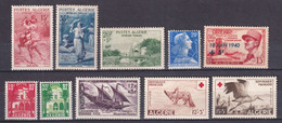 ALGERIE - ANNEE 1957 COMPLETE * MLH - YVERT N°340A/349 - COTE = 55 EUR. - - Años Completos