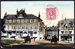 1911 Gelaufene AK Aus Quebec Nach Rickenbach SG. Ankunftsstempel. Shops - Québec - La Cité