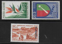 ALGERIE - YVERT N°350/352 ** MNH - ANNEE COMPLETE 1958 SAUF YT 353 - COTE = 12.5 EUR. - - Années Complètes