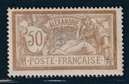 ALEXANDRIE - N°30 ** (1902-03) Merson : 50c - Unused Stamps