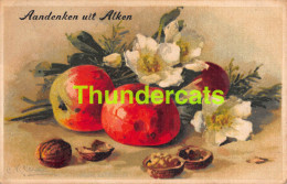 Delcampe - CPA AANDENKEN UIT ALKEN GROETEN UIT BONJOUR DE ILLUSTRATEUR KLEIN POMMES  - Balen