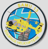 ÉCUSSON PVC 3D Equipage Hélicoptère SAMU 13 JAUNE - Patches