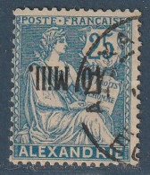 ALEXANDRIE - N°42b Obl (1921-23) Surcharge Renversée - Usados
