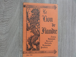 Revue Mensuelle * (livre)  Le Lion De Flandre - Août 1942 - Artois, Boulonnais, Hainaut, Thiérache, Vermandois, Ponthieu - Picardie - Nord-Pas-de-Calais