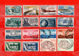 ITALIA°- 1956 - Annata   Completa. 16 Valori .  USATI. - Années Complètes