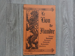 Revue Mensuelle * (livre)  Le Lion De Flandre - Sept 1942 - Artois, Boulonnais, Hainaut, Thiérache, Vermandois, Ponthieu - Picardie - Nord-Pas-de-Calais
