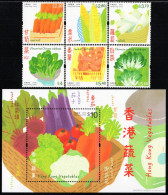 Hong Kong - 2023 - Hong Kong Vegetables - Mint Stamp Set + Souvenir Sheet - Neufs