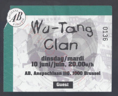 Wu-Tang Clan - 10 Juni 1997 - Ancienne Belgique (BE) - Concert Ticket - Concerttickets