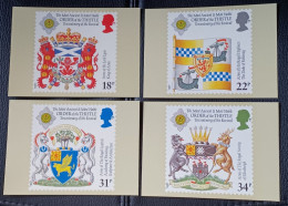 Groot Brittannië  Postkaarten-Maximumkaarten Jaar 1987 Yv.nrs.1274/77 (See Description) - Maximumkaarten