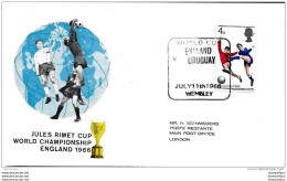 119 - 33 - Enveloppe Anglaise Avec Oblit Spéciale WM 1966 England V Uruguay Wembley" - 1966 – Engeland