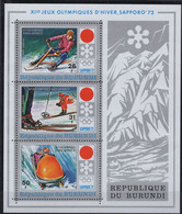 Burundi 1971 OBCn° Bloc 56 *** MNH Cote 6 Euro Sport Jeux Olympiques Sapporo - Blocks & Kleinbögen