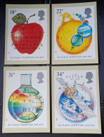 Groot Brittannië  Postkaarten-Maximumkaarten Jaar 1987 Yv.nrs.1260/63 (See Description) - Maximumkaarten