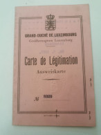 Carte De Légitimation 1954 Avec Timbre Taxe Luxembourg - Taxes