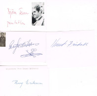 JEUX OLYMPIQUES - AUTOGRAPHES DE MEDAILLES OLYMPIQUES - CONCURRENTS DE SUEDE - - Authographs