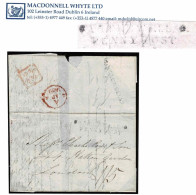 Ireland Down 1839 Cover Newcastle To London With CASTLEWELLAN/PENNY POST And Type 1A CASTLEWELLAN - Vorphilatelie