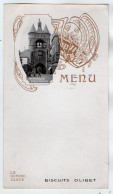 VP22.432 - Menu Vierge Illustré La Porte Royale à BORDEAUX Avec Publicité Biscuits OLIBET - Menu