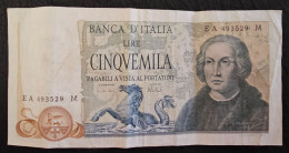 ITALY- 5000 LIRE 1973. CHRISTOPHER COLUMBUS - 5000 Lire