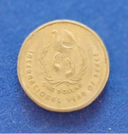MONETE COIN AUSTRALIA 1986 1 DOLLAR QUEEN ELIZABETH INTERNATIONAL YEAR PEACE - Dollar