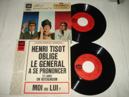 B10 / Lot De 2 Vinyles 7" - Henry Tisot - Sketch Humour  - France Années 1960 - Other & Unclassified