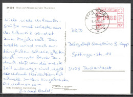 MiNr. 3; Freimarke. Inschrift HELVETIA Klein; Auf Karte Nach Deutschland; B-1021 - Automatic Stamps