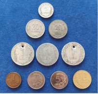 COIN ALBANIA 5 QINDARKA(1964)-20 Q(1988-1969 ANNIV. LIBERAT)-1 LEKE(1964)-1 LEKE(1996)-5 LEKE(1996)-10 LEKE(1996) - Albanië