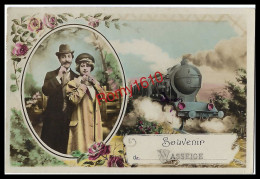 Souvenir De Wasseiges. Photo D'un Joli Couple -Train à Vapeur. - Wasseiges