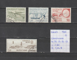 (TJ) Groenland 1975 - YT 80 + 81 + 82 + 83 (gest./obl./used) - Gebruikt