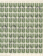 Action !! SALE !! 50 % OFF !! ⁕ DDR 1964 Germany Wurzen,⁕ Walter Ulbricht 60 Pf. Mi.1080 ⁕ Used Sheet Of 100 Stamps - 1950-1970
