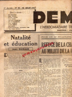 GUERRE 1939-1945- JOURNAL DEMAIN-JEAN DE FABREGUES-26-7-1942-GENEVE -LE PUY EN VELAY  JEAN OEYRADE-MGR EUGENE DE MAZEMOD - Documenti Storici