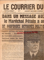 87-LIMOGES-GUERRE 1939-1945- LE COURRIER DU CENTRE913 AOUT 1941- PETAIN-VICHY-SANCY-SMOLENSK  MOSCOU-MONT DORE - Historische Dokumente