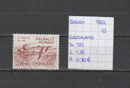 (TJ) Groenland 1982 - YT 125 (gest./obl./used) - Usados