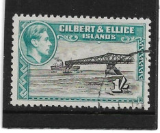 GILBERT & ELLICE ISLANDS 1943 1s BROWNISH-BLACK AND TURQUOISE-BLUE SG 51a FINE USED Cat £7.50 - Gilbert- Und Ellice-Inseln (...-1979)