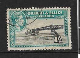 GILBERT & ELLICE ISLANDS 1951 1s  SG 51ab PERF 12 FINE USED Cat £25 - Gilbert- Und Ellice-Inseln (...-1979)