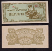 BURMA 1/2 RUPIA 1942 PIK 13B FDS - Myanmar