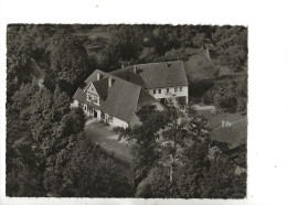 Bramsche (Allemagne, Basse-Saxe) : Luftaufnahme Zum Gasthaus Hellmich Nach Malgarten En 1966 GF. - Bramsche