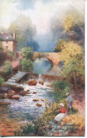 TUCKS OILETTE - WIMBUSH - 7077 - TAVISTOCK - ABBEY BRIDGE AND WEIR - Wimbush