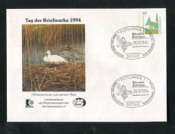 "BUNDESREPUBLIK DEUTSCHLAND" 1994, Privat-Ganzsachenumschlag "Hoeckerschwan", SSt. "Puettlingen" (C369) - Privatumschläge - Gebraucht