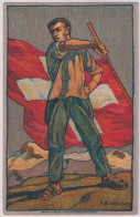 Bundesfeierkarte 1912 - Lanceurde Drapeau - Fahnenschwinger - Au