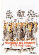 CPM - J - SYNDICAT - PETITION A PHILIPPE WAHL - PRESIDENT DE LA POSTE - ILLUSTRATEUR FAUJOUR - AUGMENTEZ LES POSTIERS - Sindicatos