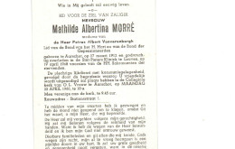 Mathilde Albertina Morré Geb Aarschot 27 Maart 1912  En Overl Te Leuven 19 April 1968 - Aarschot